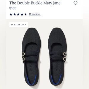 Rothy's Black Double Buckle Mary Jane size 9